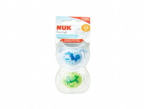 Nuk® Chupete Silicona Nukete Freestyle T.1 2U.